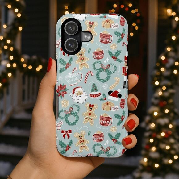 Disney Phone Case : Blue Gingerbread Collage Phone Case - MagSafe iPhone 16 Pro - Picture 1 of 5